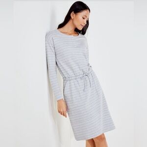 Haven Well Within Organic Cotton Interlock Stripe Dress XL Beach Coastal Lounge